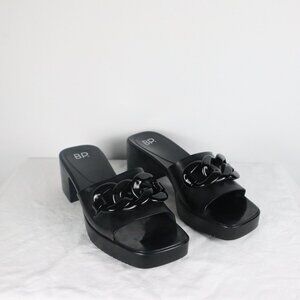 Woman's BP Lollie Jelly Platform Sandals in Black Sz 8